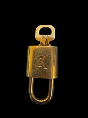 Louis Vuitton Gold Padlock with Key - #308 & COA